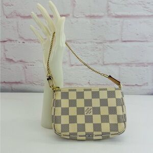 Louis Vuitton Pochette Accessories Damier Azur Bag